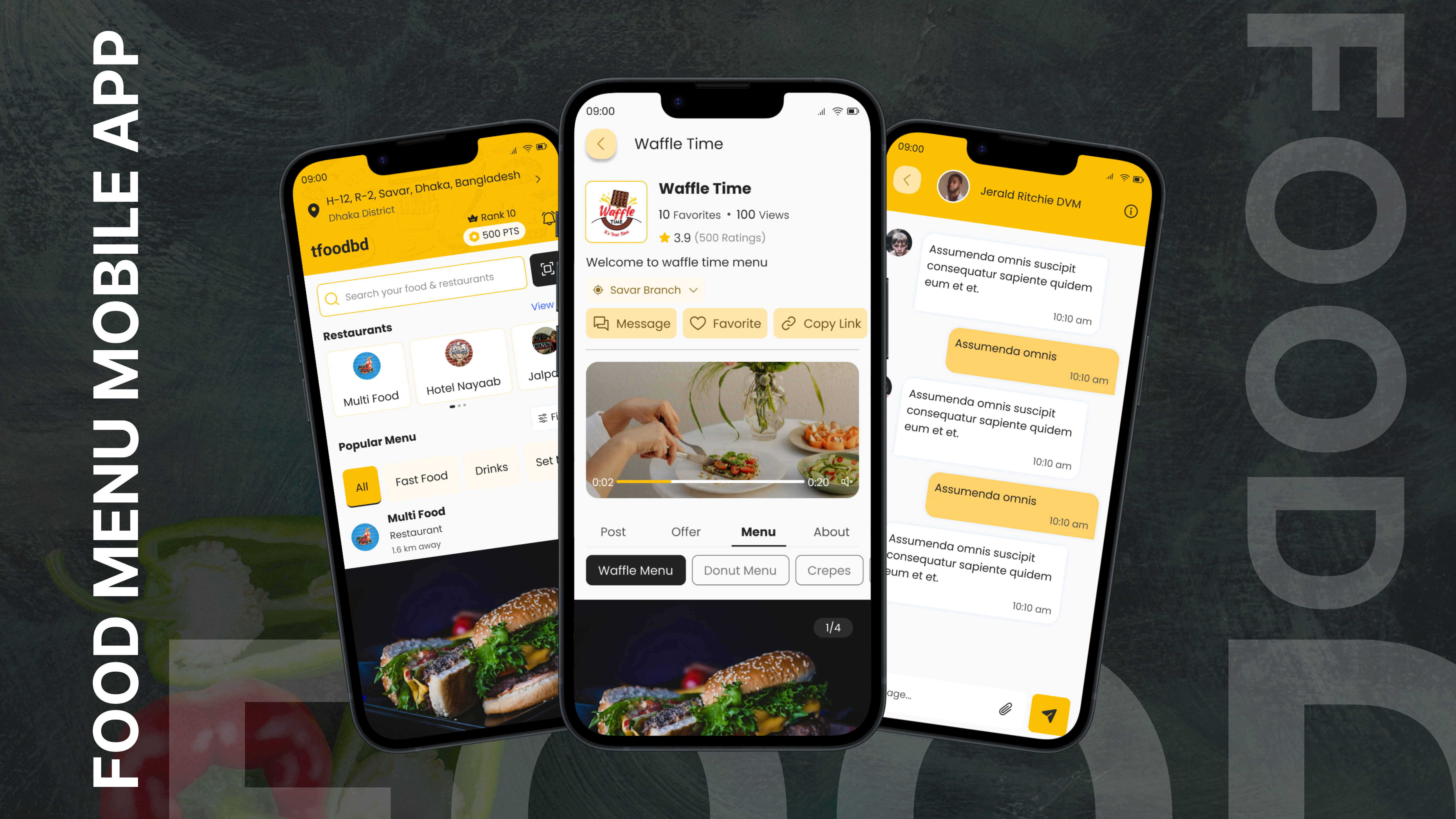 Food Menu App Design